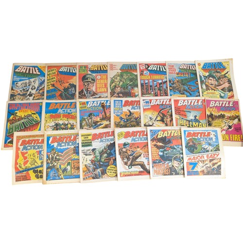 346 - #Note Multiple Photos# Large Group 1977-1981 Battle Action Comics, Most With Pencil Annotated Upper ... 