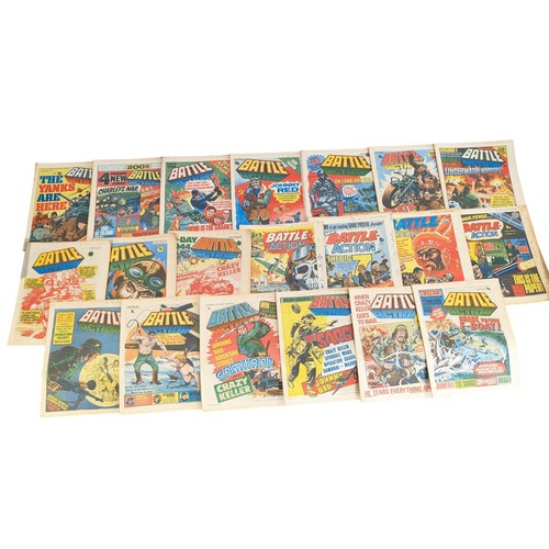 346 - #Note Multiple Photos# Large Group 1977-1981 Battle Action Comics, Most With Pencil Annotated Upper ... 