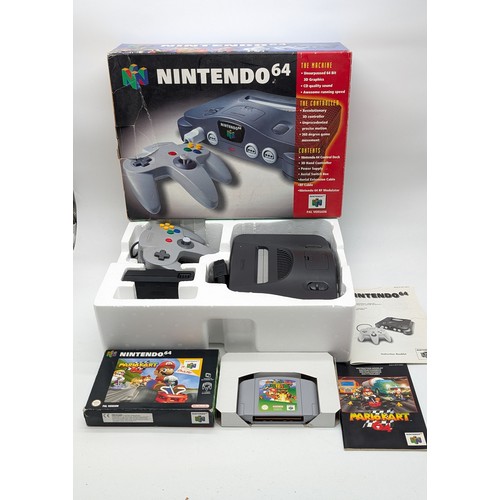 347 - Excellent Boxed With All Internal Packaging Nintendo 64 Games Console With All Cables, Instructions ... 