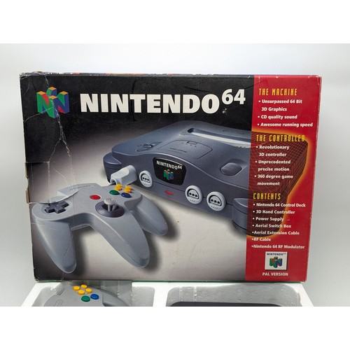 347 - Excellent Boxed With All Internal Packaging Nintendo 64 Games Console With All Cables, Instructions ... 