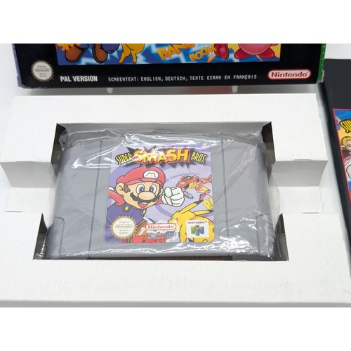 350 - N64 Nintendo 64 Super Smash Bros CIB VF+ Box VF Complete