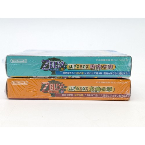 355 - Nintendo Gameboy Color - NSTC-J Cellophane Wrapped Zelda Games, Near Mint. Scarce Pair