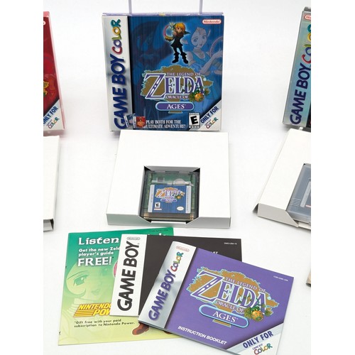 356 - Gameboy Color Zelda Bundle - Oracle of Ages - Oracle of Seasons - Links awakening DX - Typical Box W... 