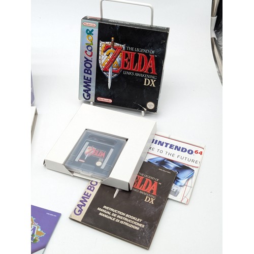 356 - Gameboy Color Zelda Bundle - Oracle of Ages - Oracle of Seasons - Links awakening DX - Typical Box W... 