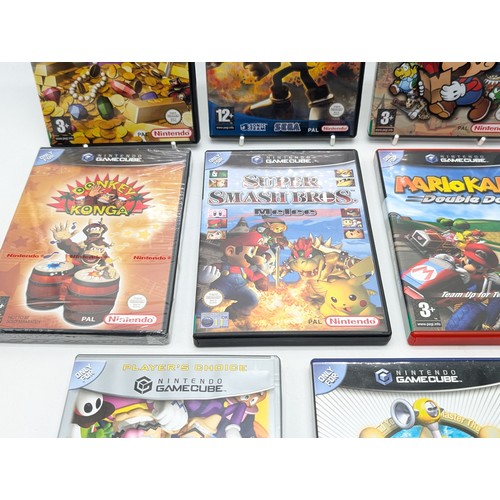 364 - Excellent Gamecube Games Bundle - All CIB - SEALED DONKEY KONGA, Warioworld, Shadow The Hedgehog, Pa... 