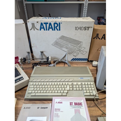 370 - Retro Computing - Atari 1040ST, Citizen 120D Dot Matrix Printer, Atari Monitor, Game Discs, All Boxe... 