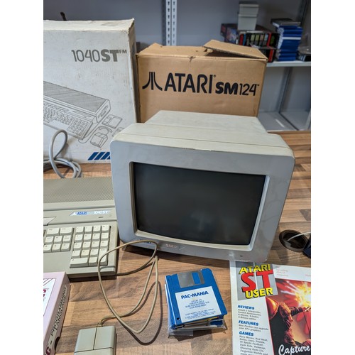 370 - Retro Computing - Atari 1040ST, Citizen 120D Dot Matrix Printer, Atari Monitor, Game Discs, All Boxe... 