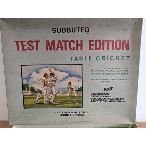 378 - Subbuteo table Cricket test match edition 1970s vintage board game complete set In Excellent Order P... 