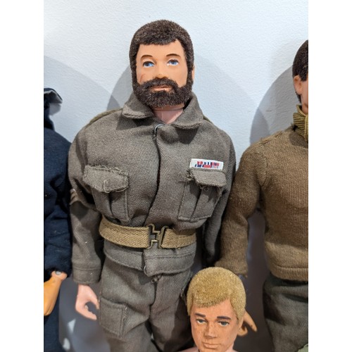 337 - Good Group Original 1970s Palitoy Action Man Figures (7) including Sailor With Hms Dreadnaught Unifo... 