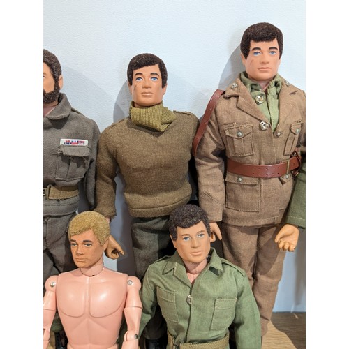 337 - Good Group Original 1970s Palitoy Action Man Figures (7) including Sailor With Hms Dreadnaught Unifo... 