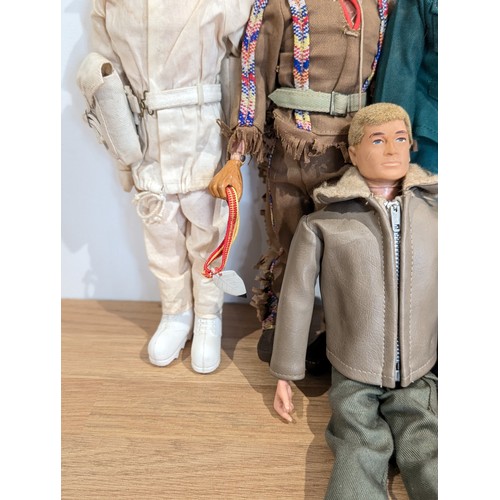 336 - Good Group (7) Palitoy Vintage Action Men - All Heads and Limbs Attached and Appear in Good Order, I... 