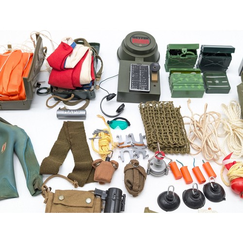 334 - Vintage Palitoy Action Man Accessories, Parachutes, Radios, Skiis Plus Loads More !