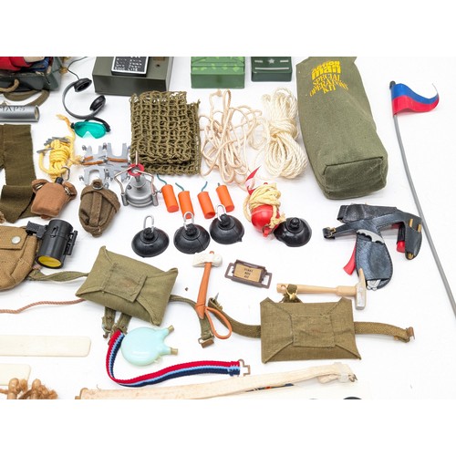 334 - Vintage Palitoy Action Man Accessories, Parachutes, Radios, Skiis Plus Loads More !