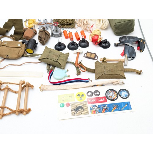 334 - Vintage Palitoy Action Man Accessories, Parachutes, Radios, Skiis Plus Loads More !