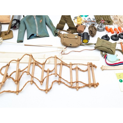 334 - Vintage Palitoy Action Man Accessories, Parachutes, Radios, Skiis Plus Loads More !