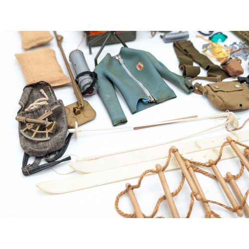 334 - Vintage Palitoy Action Man Accessories, Parachutes, Radios, Skiis Plus Loads More !