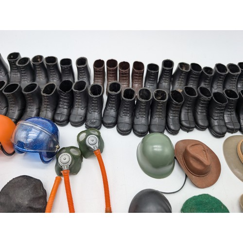 333 - Large Palitoy Vintage Accessory Bundle - Helmets, Boots, Goggles Etc