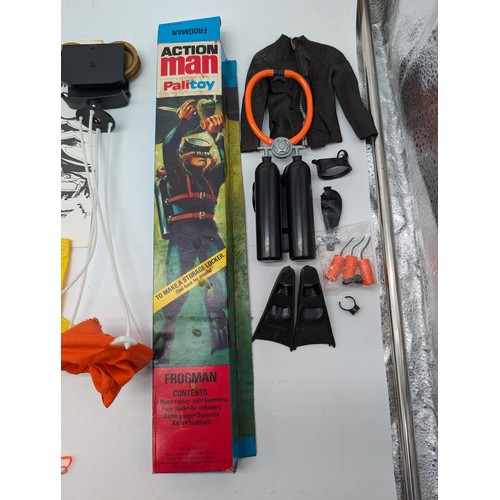 329 - Group (4) Vintage Palitoy Action Man Accessory / Clothing Packs. Grenadier Guard, RNLI, Frogman (Bri... 