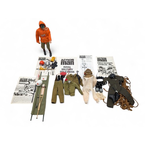 328 - Group (5) Vintage Palitoy Action Man Accessories / Outfits, Including Royal Military Police, Deep Se... 