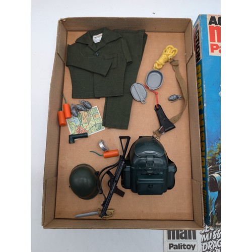 326 - Palitoy early Secret Mission to Dragon Island Equipment Pack including Helmet & Uniform, Rucksack, S... 