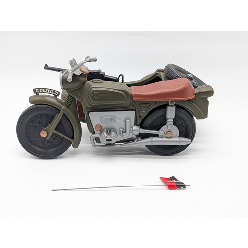 325 - Vintage Action Man Cherilea German WW2 Military Motorbike & Sidecar, Appears Complete and in Good Or... 