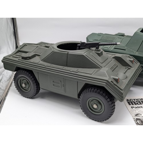 321 - Two Vintage Palitoy Action Man Vehicles, Scout Car and One Other. Overall Condition Good Throughout