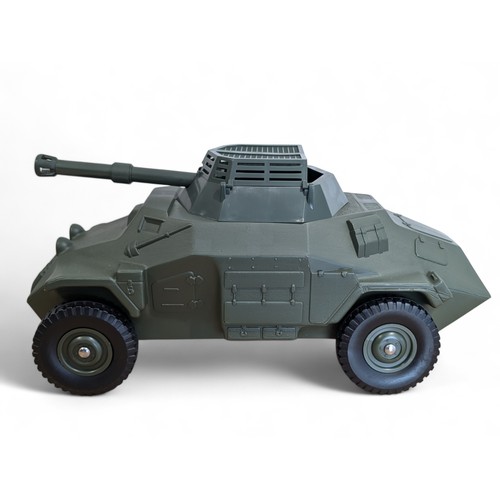 315 - Palitoy Action Man vintage #34755 German Armoured Car, Good within Fair to Poor picture box - Decals... 