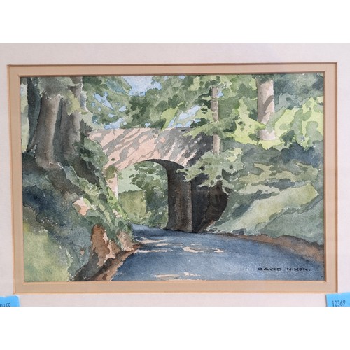 108 - David Nixon, Pair of Watercolours Both Signed Lower Right and Titled in Mounts - Ideford Arch & Bank... 