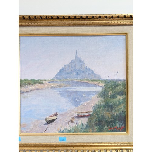 102 - Ernest Knight [British, 1915-1995] St Michaels Mount, Oil On Canvas Dated 1987 and Annotated Verso 4... 