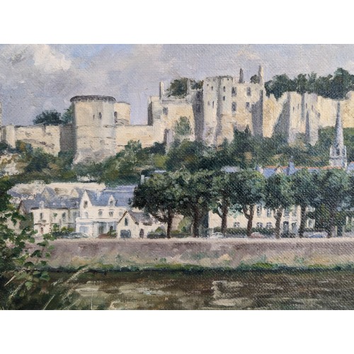 98 - Ernest Knight [British, 1915-1995] Oil on Canvas 89x45cm Entitled Chateau De Hinon? Dated 1987 Verso