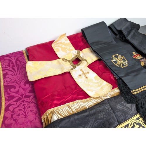 195 - A Good Selection Religious Dignitaries Robes / Stoles / Vestment / Cope Etc Including Scarce WW2 Pat... 