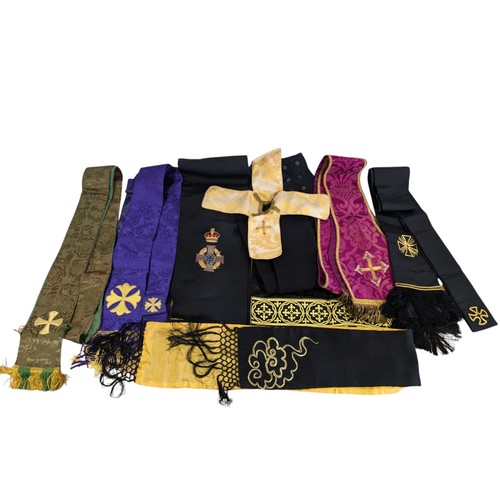 195 - A Good Selection Religious Dignitaries Robes / Stoles / Vestment / Cope Etc Including Scarce WW2 Pat... 