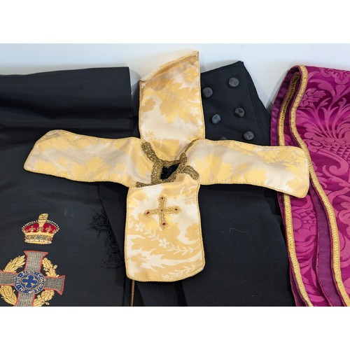 195 - A Good Selection Religious Dignitaries Robes / Stoles / Vestment / Cope Etc Including Scarce WW2 Pat... 