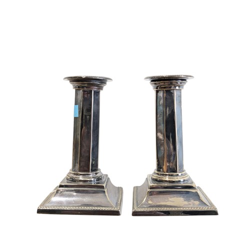 83 - A Pair Mappin & Webb Princes Plate Candle Sticks 14cm, Plus Pair 26cm Plated Decorative Candle Stick... 