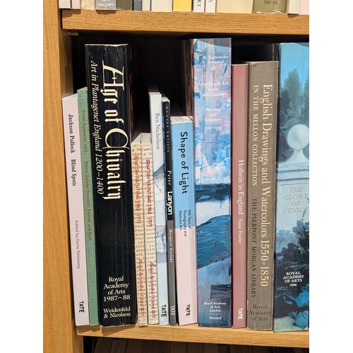 459D - Quantity (91) Excellent Art Reference Books Qty 3 Shelves - Royal Academy RA, Tate, Museum Etc; Van ... 