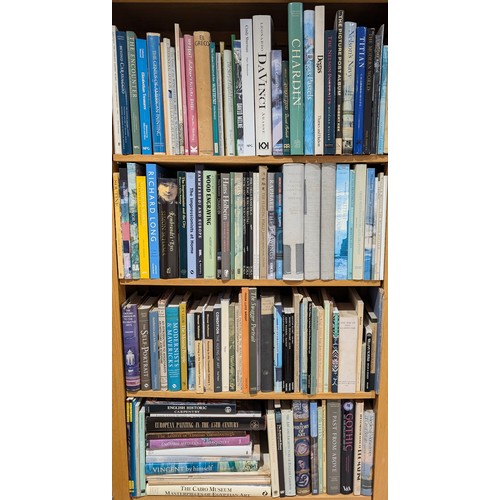 459E - Large Quantity (136) 4 Shelves Excellent Art Reference Books - Scala, Taschen Etc; Da Vinci, Chardin... 