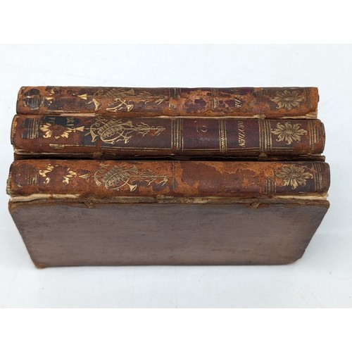 459K - 18th Century Group (3) Vol I.II.III Of The Poetical Works of John Dryden. All Dated 1778 on Period P... 