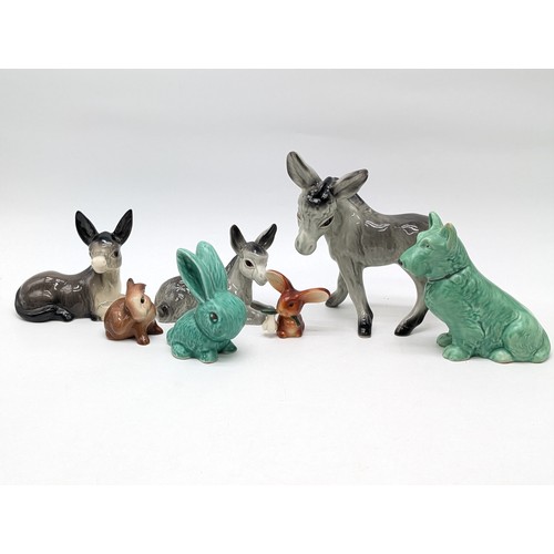 50A - Ceramics Group Including; Sylvac Green Scottie Dog Tiny Chip to Ear, Sylvac Bunny Small chip to Base... 