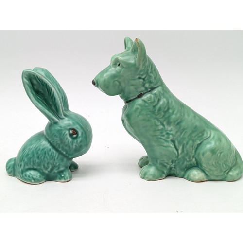 50A - Ceramics Group Including; Sylvac Green Scottie Dog Tiny Chip to Ear, Sylvac Bunny Small chip to Base... 