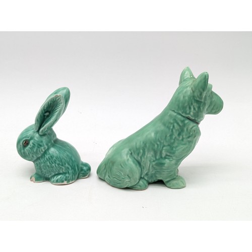 50A - Ceramics Group Including; Sylvac Green Scottie Dog Tiny Chip to Ear, Sylvac Bunny Small chip to Base... 