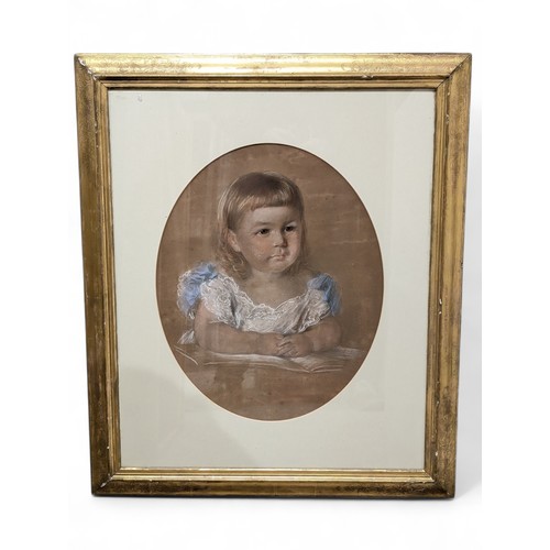 136H - Sir John Gilbert RA 1817-1897 Pair Chalk On Paper Portraits Of Young Girl Dated 1875 & 1877. Both Si... 