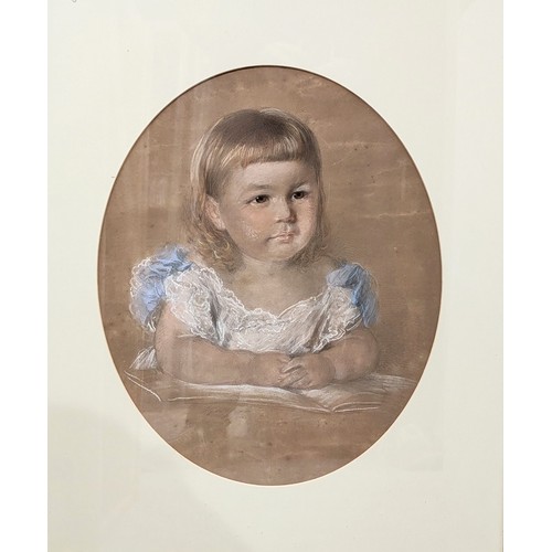 136H - Sir John Gilbert RA 1817-1897 Pair Chalk On Paper Portraits Of Young Girl Dated 1875 & 1877. Both Si... 