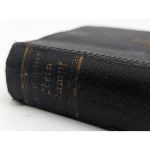 459L - Adolf Hitler Mein Kampf 1933 Edition, good condition example with blue board covers having gilt tool... 