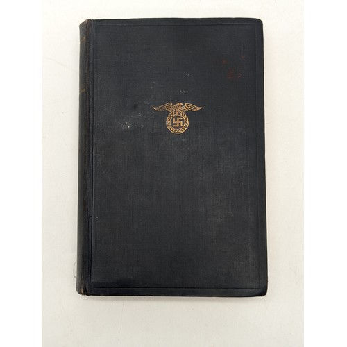 459L - Adolf Hitler Mein Kampf 1933 Edition, good condition example with blue board covers having gilt tool... 