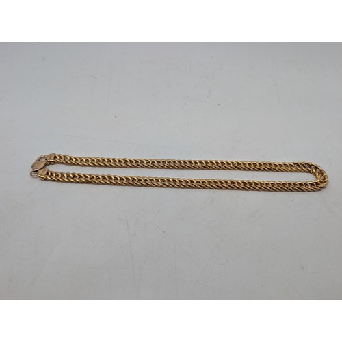 469F - Excellent 9ct Gold Curb Chain - Marked 18