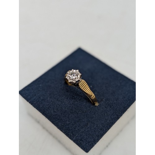 469A - 9Ct 0.5ct Diamond Solitaire Ring - Engagement 3.37g