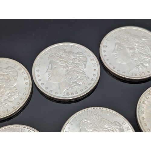 236K - Group (10) Silver Morgan Dollars, 1885-1900 Two With O Mint Marks Most In Good Order 276g Appx