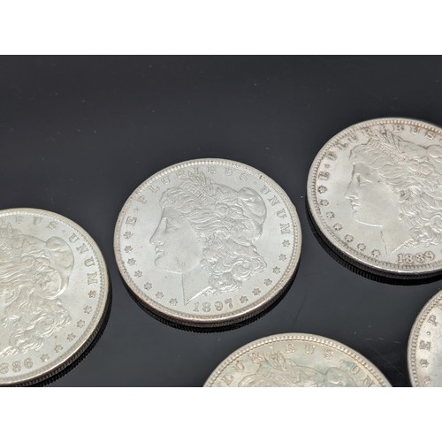 236K - Group (10) Silver Morgan Dollars, 1885-1900 Two With O Mint Marks Most In Good Order 276g Appx