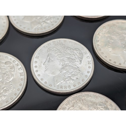 236K - Group (10) Silver Morgan Dollars, 1885-1900 Two With O Mint Marks Most In Good Order 276g Appx