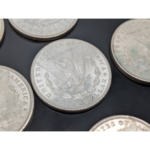 236K - Group (10) Silver Morgan Dollars, 1885-1900 Two With O Mint Marks Most In Good Order 276g Appx